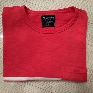 Abercrombie & Fitch Men's Vibrant Red Tee